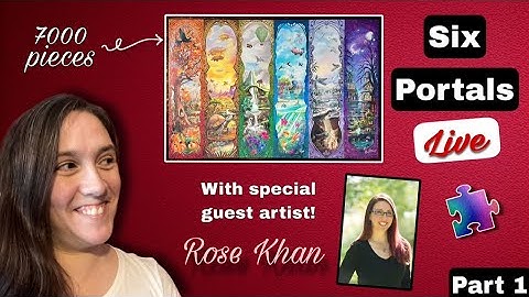 Building the 7000 PIECE Six Portals puzzle by Ravensburger LIVE! With Rose Khan - part1
