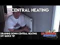 Draining down central heating