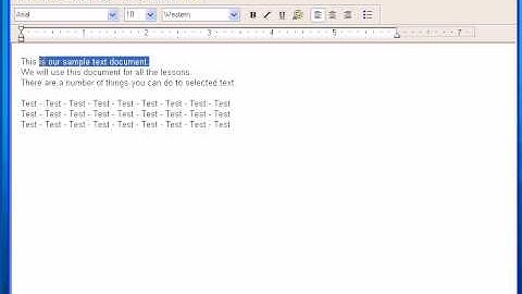 Wordpad Lesson 3 Copy and Paste