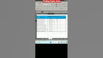 How to find Expiry Date in excel   #youtubeshorts #shorts