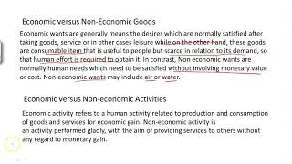 Economic Goods Vs Non Economic Goods Mcqs Ca Urdu Hindi Youtube