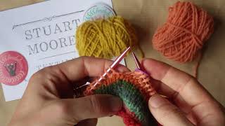 Knitting with Color: Weaving in your ends as you knit and knitting with both hands by Stuart Moores Textiles 933 views 4 years ago 5 minutes, 20 seconds