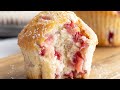 Quick  easy strawberry muffins 5 minutes prep