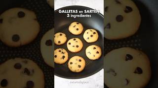 Galletas con 3 INGREDIENTES en la SARTÉN en 10 minutos 🍪 #postresfaciles