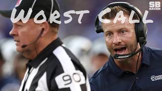 A very costly offensive pass interference call