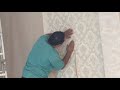 اسهل طريقة تركيب ورق الحائط او papier peint