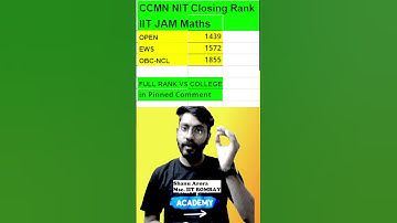 Msc Mathematics from NIT cut off closing rank  IIT JAM || iit jam 2023 nit admission