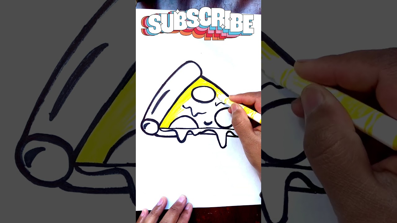 "Easy & Fun Pizza Slice Drawing and Coloring for Kids! 🍕✨ | Learn Colors & Draw with Me!"