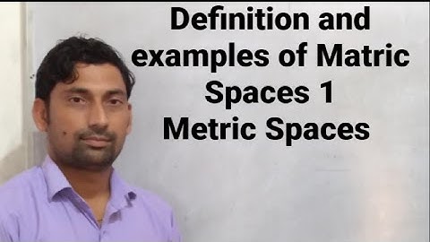 Definition and examples of Metric Spaces 1 | Metric Spaces | By Vikaram Yadav