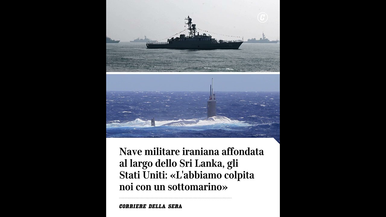 Nave iraniana affondata al largo dello Sri Lanka, gli Usa: «L’abbiamo colpita noi» #shorts #news