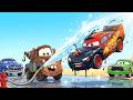 Cars : DIRTY LIGHTNING STRIKE!⚡😱Mater’s Water Attack Turns McQueen BLACK!💦🔥| Cars Toons 2D Animation