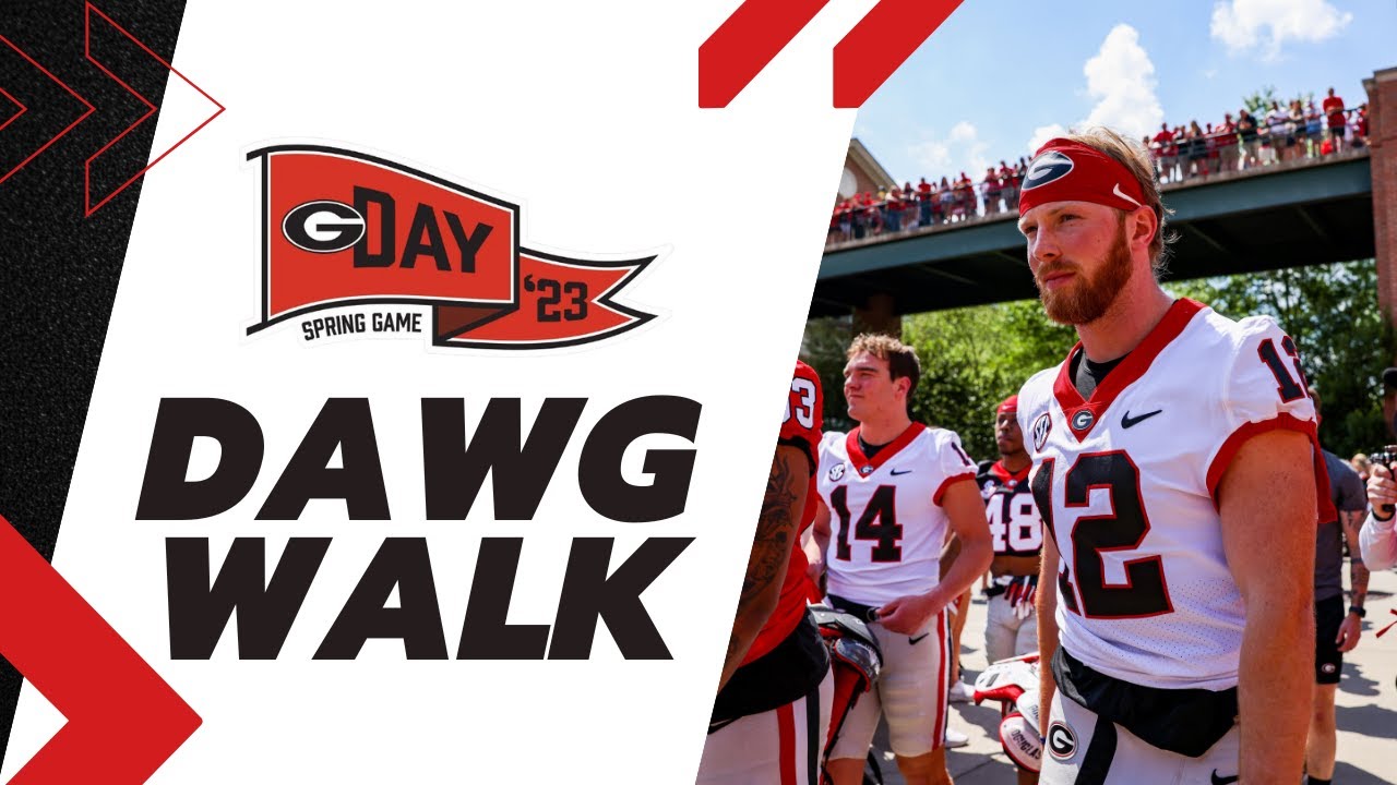 UGA players arriving for 2023 GDay Game YouTube
