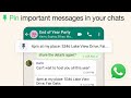 How to Pin Chats in WhatsApp? (Android)