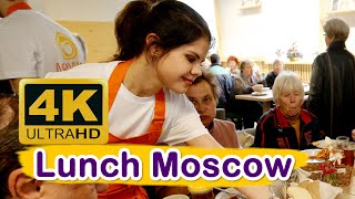 Lunch break in Noyan Tun, Nikolskaya street, Moscow | Russia travel 4K