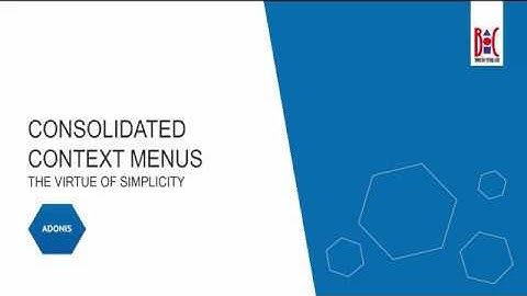 Consolidated Context Menus