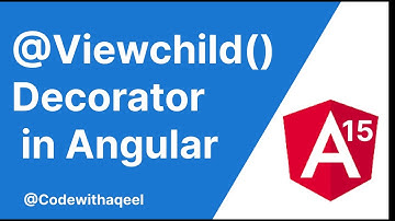 Angular Tutorial @Viewchild decorator