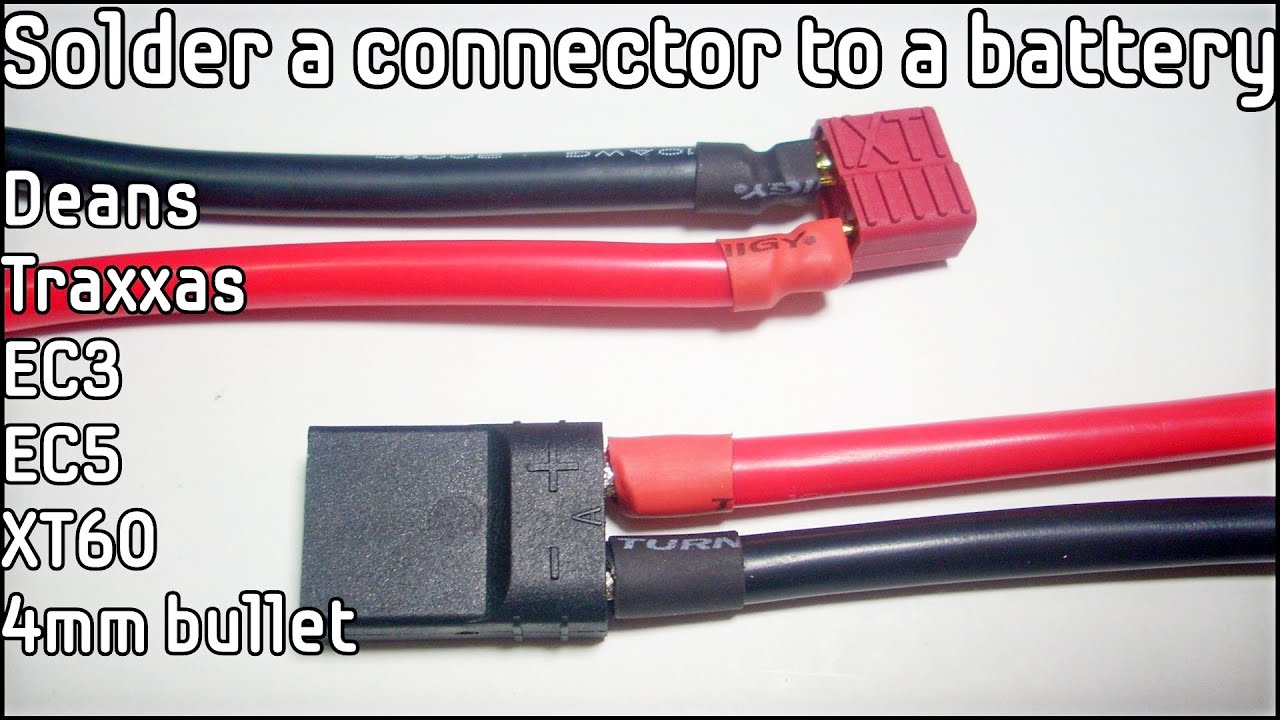 How to: Solder a high current connector to a battery (LiPo How to: Solder a high current connector to a battery (LiPo