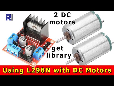 PWM DC Motor control with Arduino and L298N Module with library - Robojax