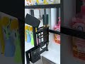 Kitchen sink with cabinet door rack. It can drain water and also prevent dust. It can make full