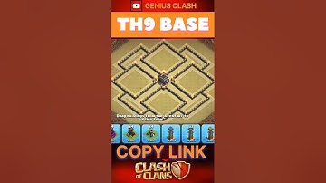 Th9 War Base Design With Link #clashofclans #shorts #th9