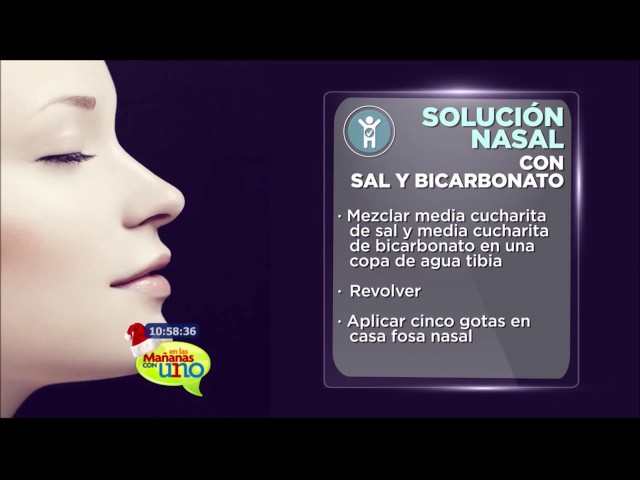 Solución nasal con sal y bicarbonato 