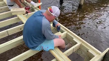 MARINE CONTRACTOR VLOG/ DMC CUSTOM DOCK!! PENSACOLA FLORIDA