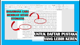 CARA MEMBUAT SITASI / KUTIPAN OTOMATIS (PART 1)