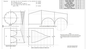 Interpenetration and Development (Cylinder to a triangular prism)