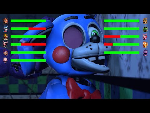 видео: FNAF vs SECURITY BREACH Fighting Animations with Healthbars Compilation