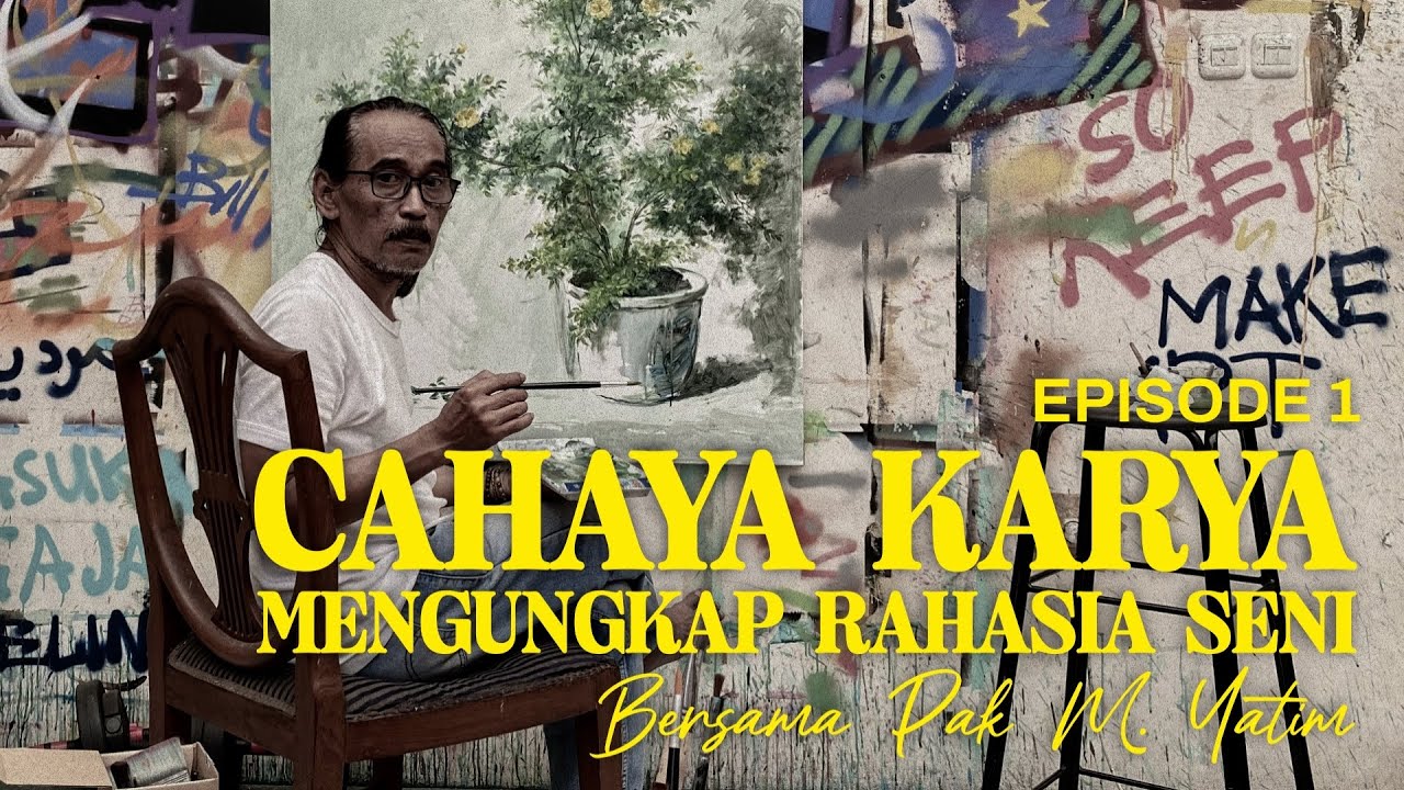 CahayaKarya : Dokumentasi Proses Lukis Seniman Senior Pak Yatim dari Awal sampai Akhir (ASMR)