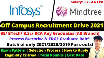 🔴Infosys and Mindtree Off-Campus Hiring 2021 | Infosys & Mindtree Exam Pattern & Selection Process!!