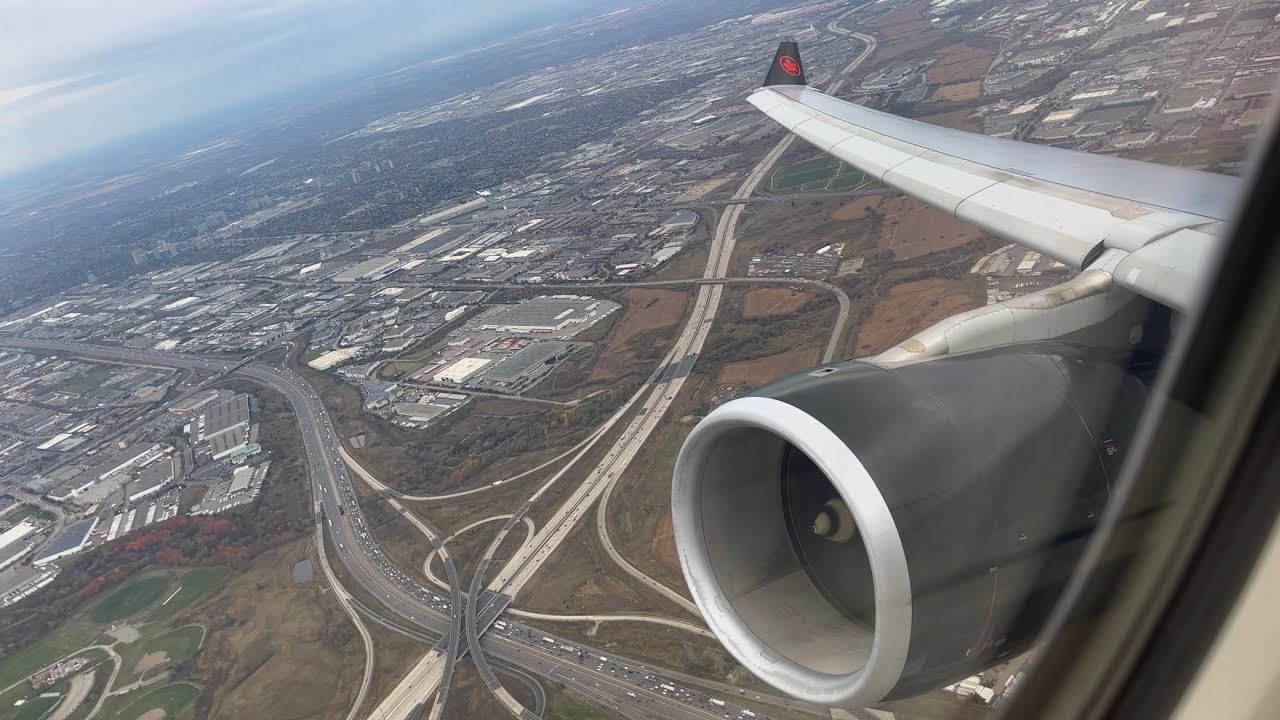 Air Canada Airbus A330-300 Cloudy Takeoff from Toronto Pearson | YYZ-YUL