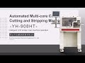 Automated multicore cable cutting and stripping machine