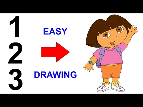 Drawing Dora the Explorer with Easy Step by Step How to Draw Lesson – How  to Draw Step by Step Drawing Tutorials | Dora drawing, Cartoon drawings,  Easy cartoon drawings