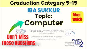 Most Important Graduation category Computer mcqs|  STS Test Preparation BPS 5 to 15