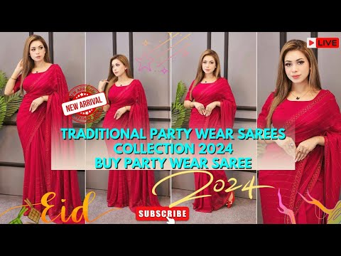 💥Traditional Party Wear Sarees Collection 2024 ||  Buy Partywear Saree