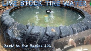 Tire livestock indestructible waterer