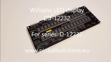 LED display DB-12232 for Williams / Data East pinball machine