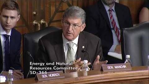 Sen. Manchin Questions Witness at Oversight Hearing on Pipeline Infrastructure