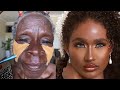 UNBELIEVABLE 😳👉🏻🔥😱 GRANDMA BRIDAL MAKEUP &amp; GELE TRANSFORMATION💄MAKEUP TUTORIAL