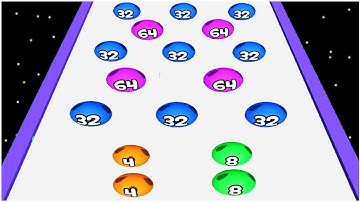 Ball Run 3D 2048 Run Game - Gameplay Walkthrough - Max Levels (200-220)