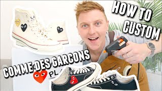 DIY A how to customise Converse x Comm 