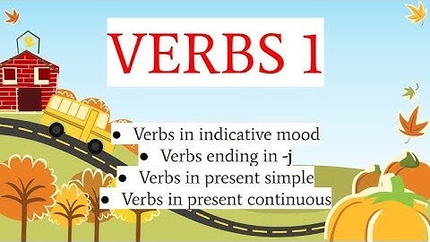 Verbs in present indicative (part 1) | Learn Albanian Online