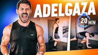 RUTINA de ejercicios para ADELGAZAR  CARDIO intenso HIIT 20 MINUTOS  Ejercicios en casa