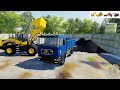 덤프트럭 트랙터 구출놀이 중장비 자동차 게임 플레이 Dump Truck with Tractor Rescue Game Play