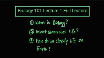 Biology 101 - Intro to Biology (for majors) Lecture 1 Full Lecture