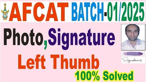 Indian aiforce afcat me photo signature ko kaise resize karen/how to upload photosignature leftthumb