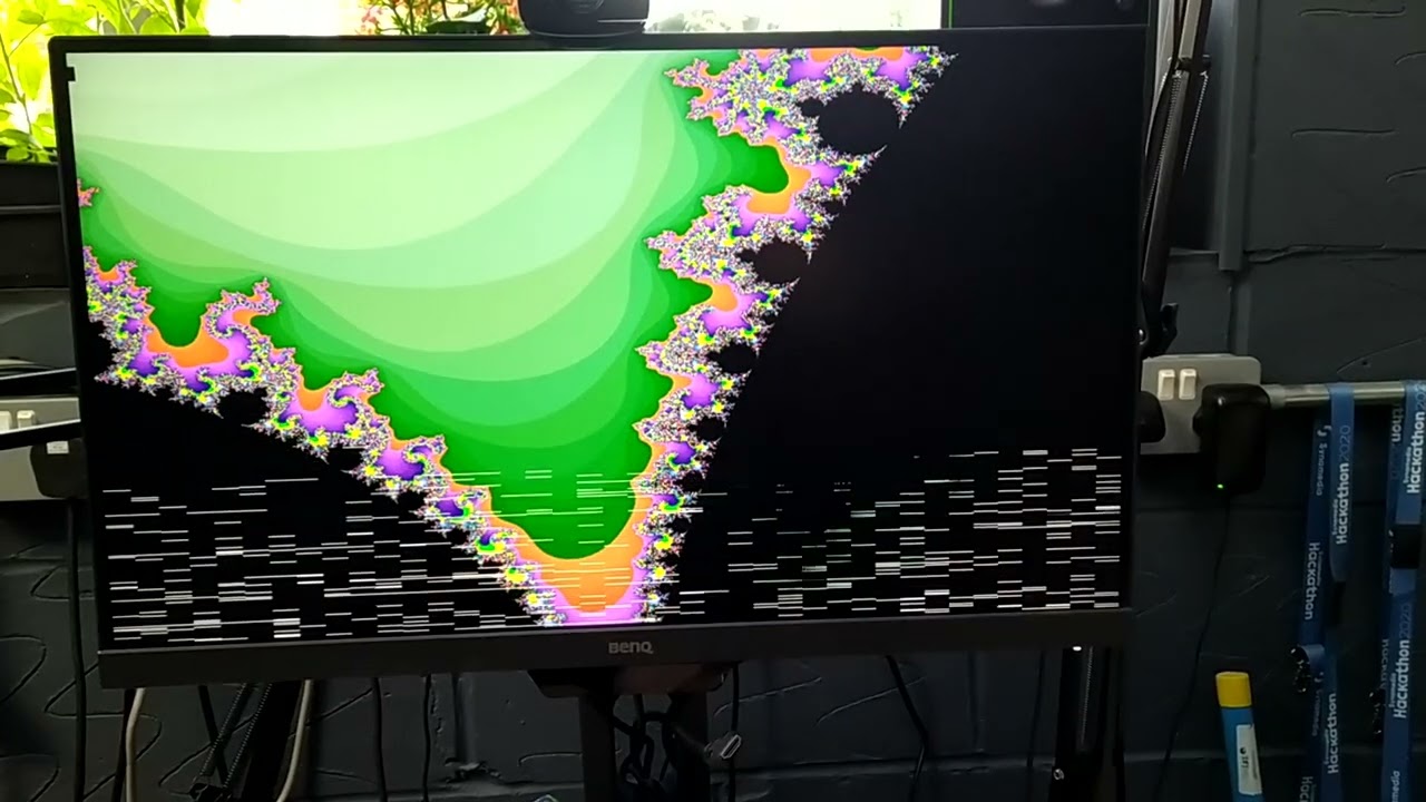 Mandelbrot 354 transputers 1280x720 with rack!