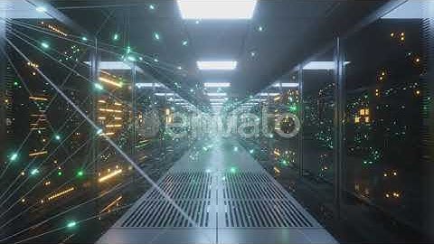 Digital Information Travels Through Fiber Optic Cables | Motion Graphics - Envato elements