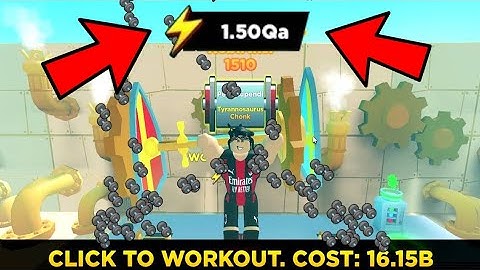 1.5 Quadrillion Energy and Glitch at Workout on Roblox Strongman Simulator